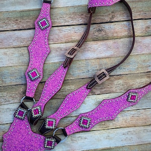 Pink Sparkle Cob Size Tack Set