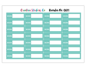 work schedule planner stickers removable matte paper etsy