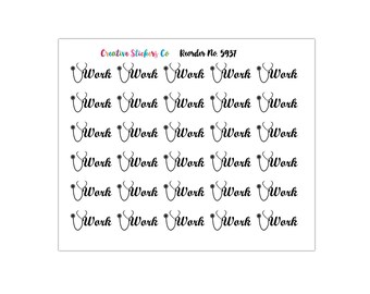 Nurse Work Planner Stickers, Matte Glossy, Sticker Sale, 5937
