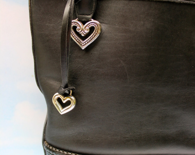 Vintage Black Leather Brighton Shoulder Bag ~ Brighton Bucket Bag