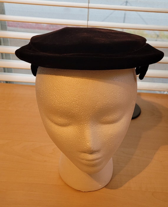 1940s/50s Velveteen Flat Cap Hat