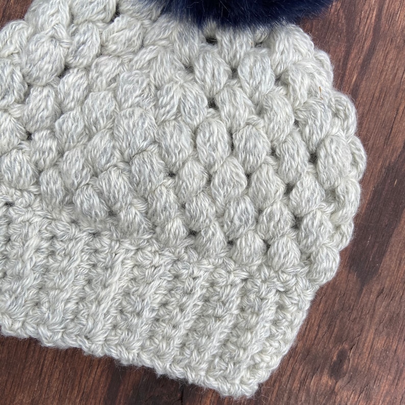 Baby Boy Hat Photo Prop Ready to Ship Baby Girl Hat Crochet Baby Hat Baby Hat Blue Pompom Beanie Size 0-3 months Gender Neutral