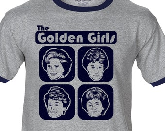The GOLDEN GIRLS Distressed - Premium T-Shirt -Many Color Options-Ringers/Cottons/Blends/Tank Tops - stay golden betty white bea arthur