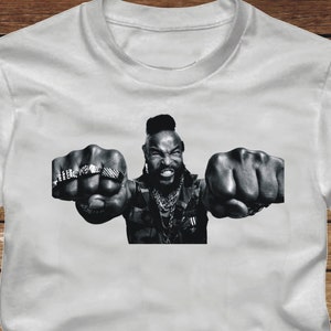 MR T T-Shirt - funny ba baracus tshirt a team gmc van pity the fool- many colors - adult sizes - 496