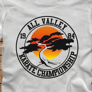 ALL VALLEY Karate Championship Miyagi Do T-Shirt -Adult sizes Many colors-fun 80s movie-the kid daniel lerusso mr dojo bonsai 1984-481