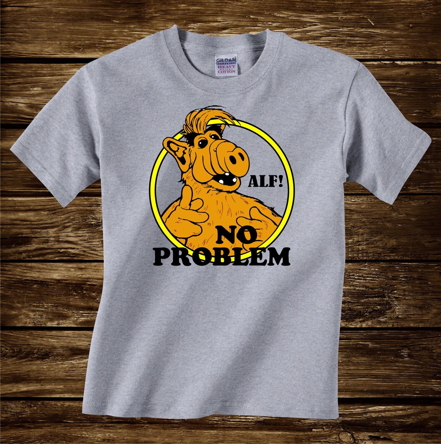 ALF - NO PROBLEM- Funny Tshirt T-shirt Adult Sizes S-3xl