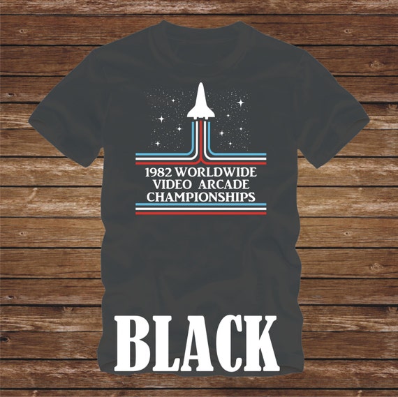 1982 WORLDWIDE VIDEO ARCADE Championship T-shirt Color Ink Version