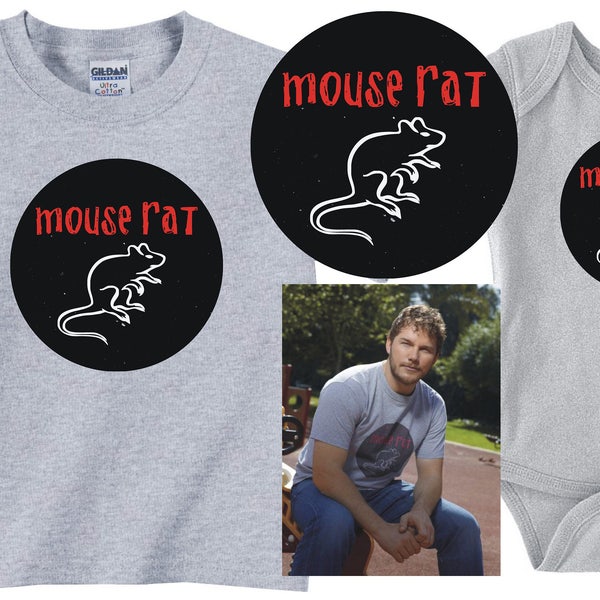 MOUSE RAT - Youth Toddler and Infant sizes T-shirt or bodysuit - Parks and Recreation Andy Dwyer Chris Pratt Leslie Knope band