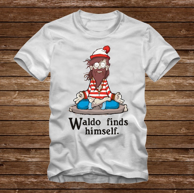 WALDO FINDS HIMSELF Funny T-Shirt Adult sizes S-3Xl many colors where's wheres waldo india 408 image 3