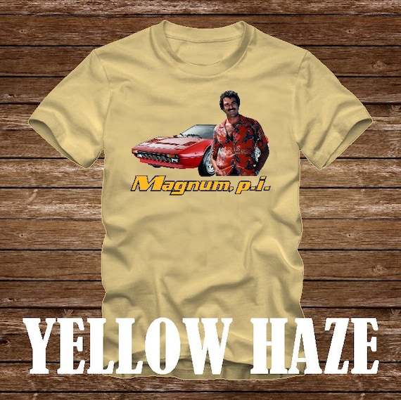 MAGNUM P.I. Ferrari Tshirt Adult Sizes Fun 80s Tv Tom Selleck Pi