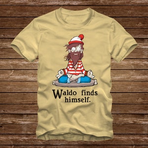 WALDO FINDS HIMSELF Funny T-Shirt Adult sizes S-3Xl many colors where's wheres waldo india 408 image 4