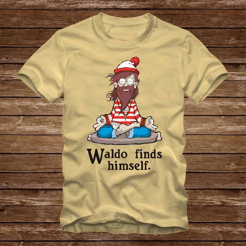 WALDO FINDS HIMSELF Funny T-Shirt Adult sizes S-3Xl many colors where's wheres waldo india 408 image 4