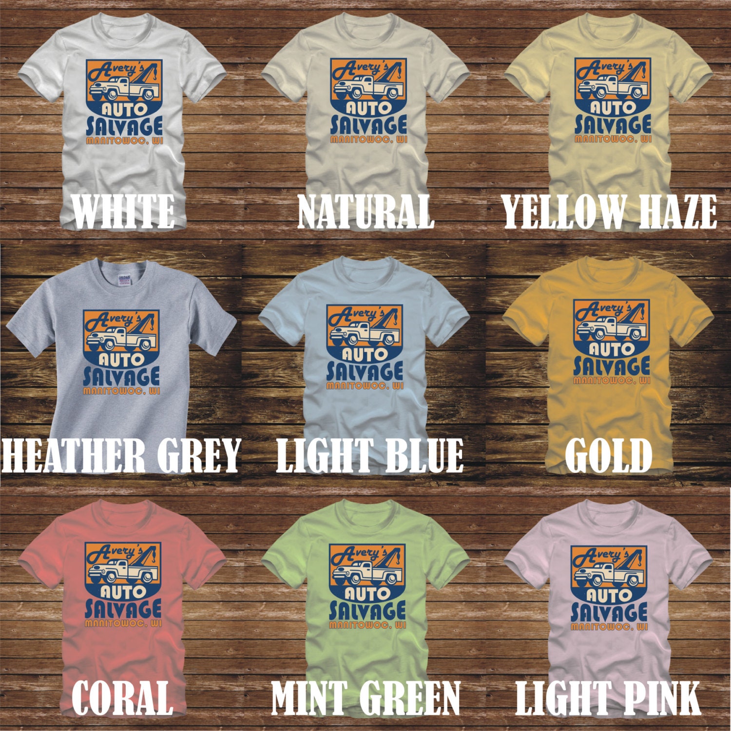 AVERY'S AUTO Salvage Manitowoc Wisconsin Tshirt Tv Etsy