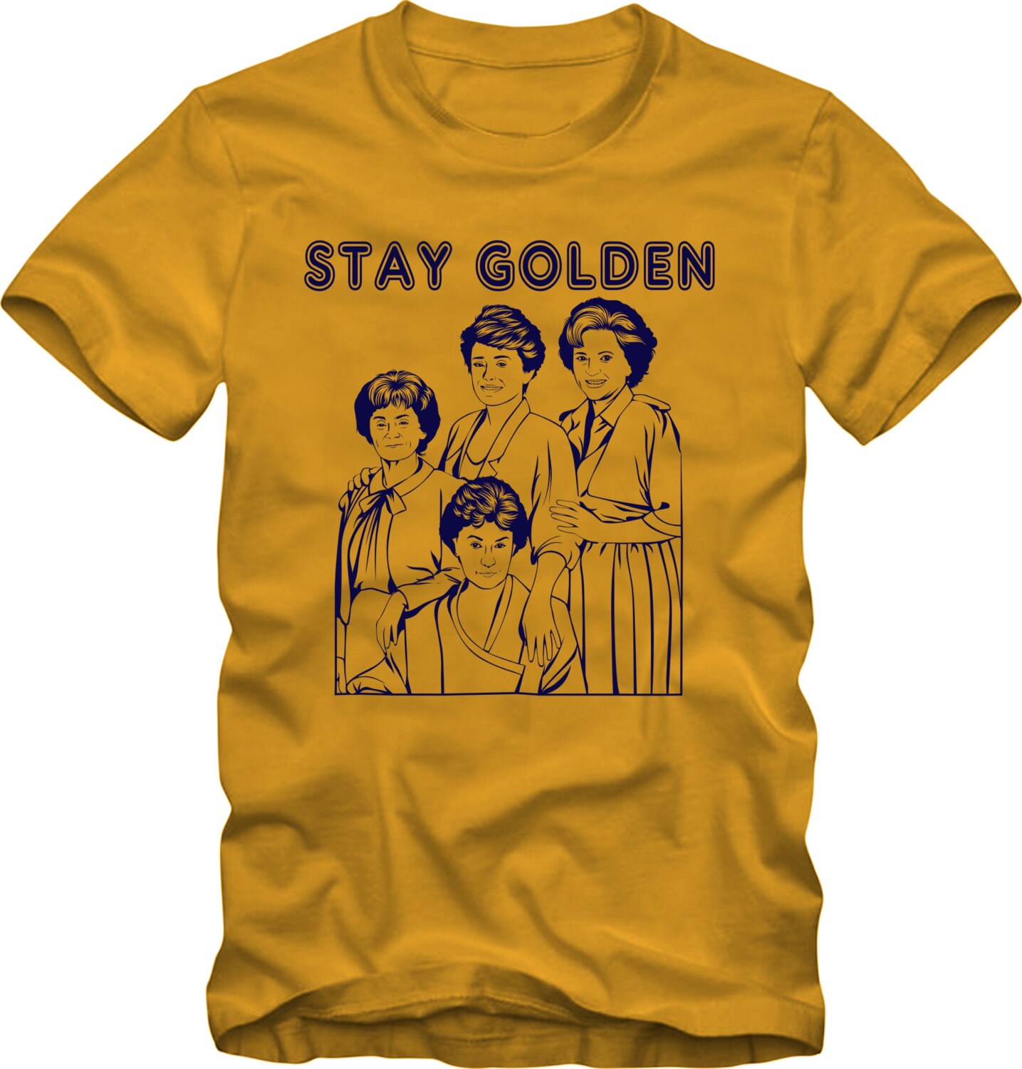 STAY GOLDEN - ダークカラーのゴールデンガールズTシャツ - 大人サイズ 