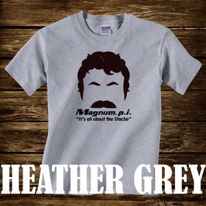 MAGNUM P.I. It&#39;s All About The Stache Tshirt - Adult sizes - fun 80s Tv ferrari helicopter hawaii Tom Selleck pi -428