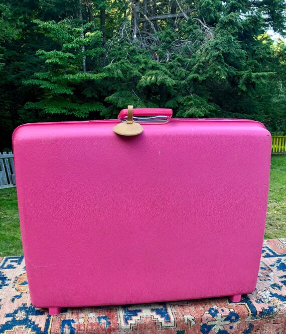 Vintage Pink Samsonite Saturn Suitcase Hot Pink Vinyl Etsy