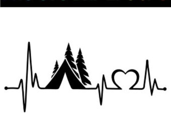 Download Tent Heartbeat Svg Etsy