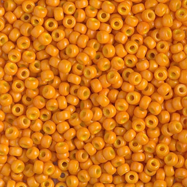 Duracoat Dyed Opaque Kumquat 15/0 Seed Beads Miyuki 4454 8 Grams Japanese Seed Beads