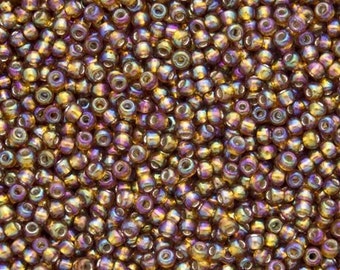Topaz Silver Lined Rainbow 8/0 Toho Seed Beads #2034, 25 Grams, Japanese Seed Beads