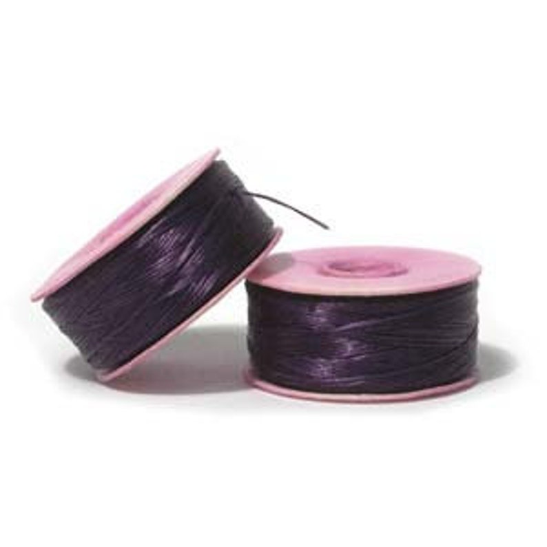 Dark Purple Nymo D Beading Thread, One 1 64 Yard Bobbin, Size D, 0.30mm, Nylon Thread image 1