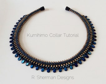 PDF TUTORIAL - Kumihimo Collar Necklace, Kumihimo Pattern