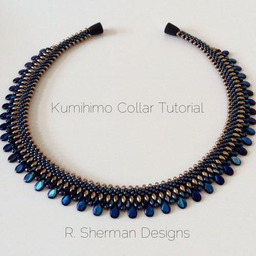 PDF TUTORIAL Kumihimo Collar Necklace Kumihimo Pattern Etsy