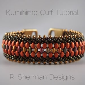 PDF TUTORIAL - Kumihimo Beaded Cuff Bracelet, Kumihimo Pattern