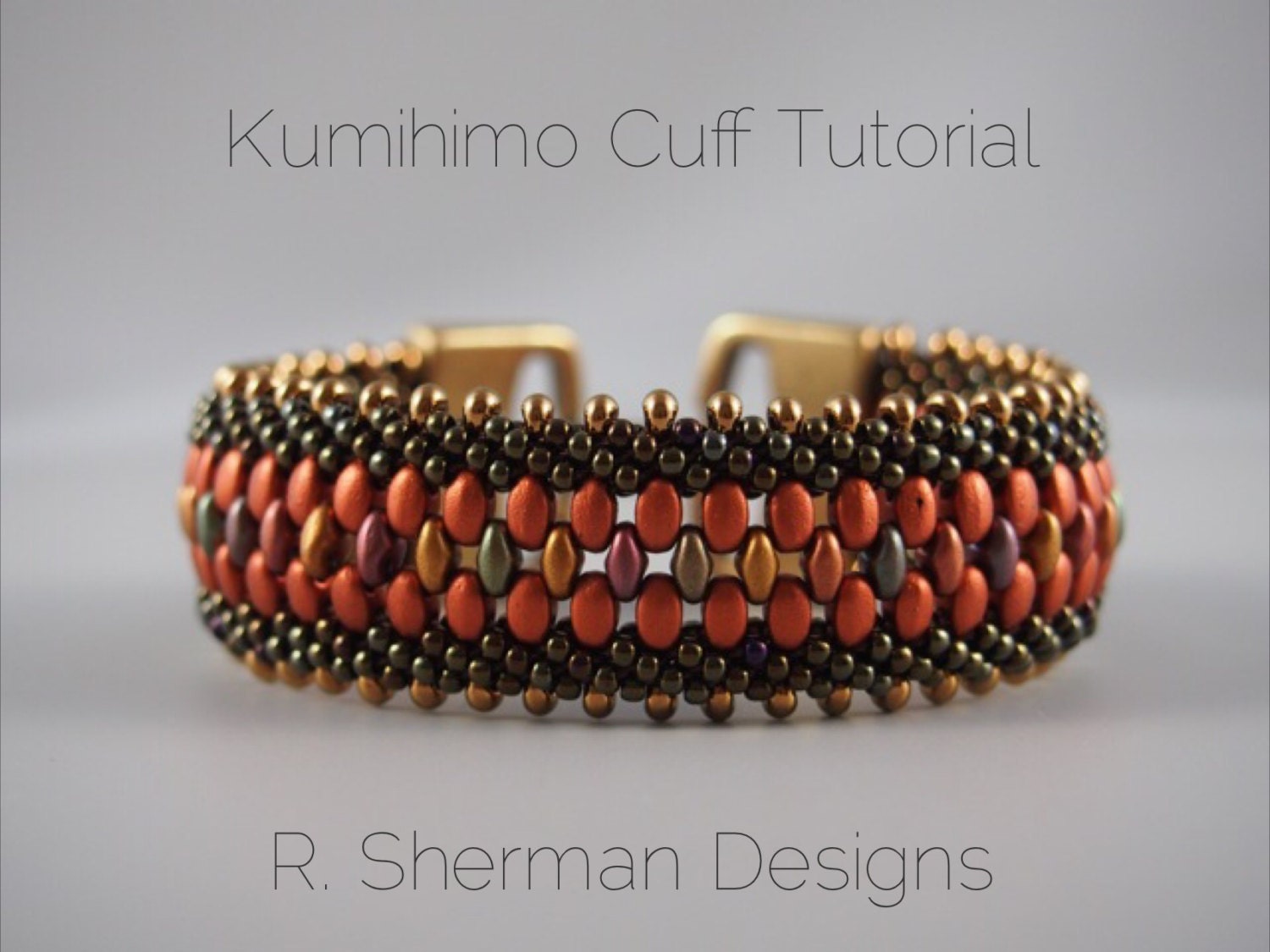 PDF TUTORIAL - Kumihimo Beaded Cuff Bracelet, Kumihimo Pattern
