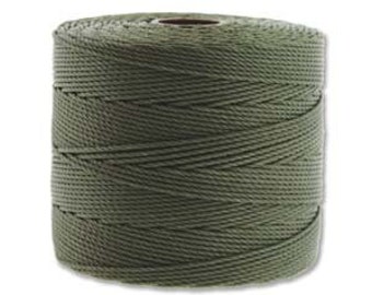 Olive Tex-135 S-Lon Fine Weight Cord, Nylon, 118 yard spool