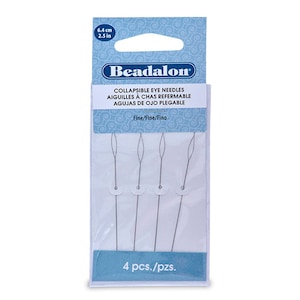 Big Eye Curved Beading Needles, Sold in Packages of 1 TO 50 Needles for Use  With a Bead Spinner 3.5 Inches Diybeads 