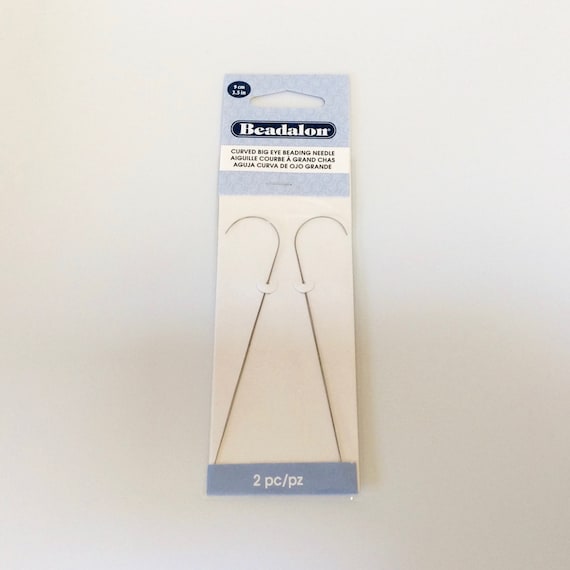 Big Eye Curved Beading Needles, Bead Spinner Needles, Flexible