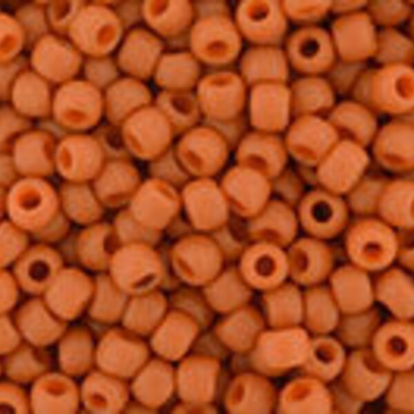 15 grams 11/0 Toho Seed Beads  #2611f, Semi-Glazed Orange (aka Orange Sunset)