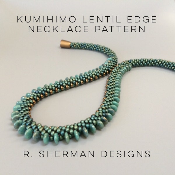 PDF - Kumihimo Lentil Edge Necklace Pattern