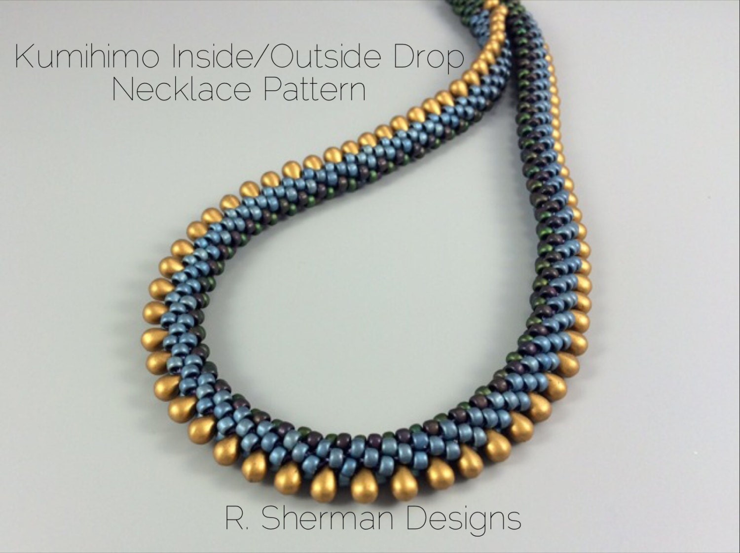 PDF Kumihimo Pattern Inside/Outside Drop Necklace - Etsy España