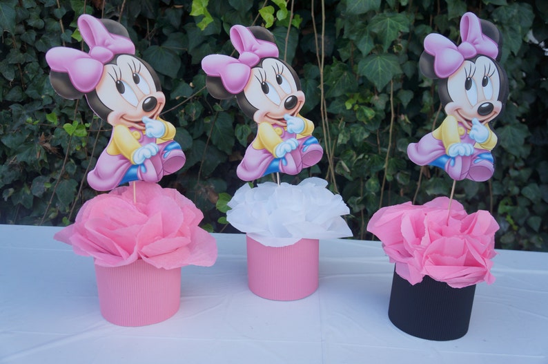 Disney Baby Minnie Mouse Centerpiece Birthday Party Image 0