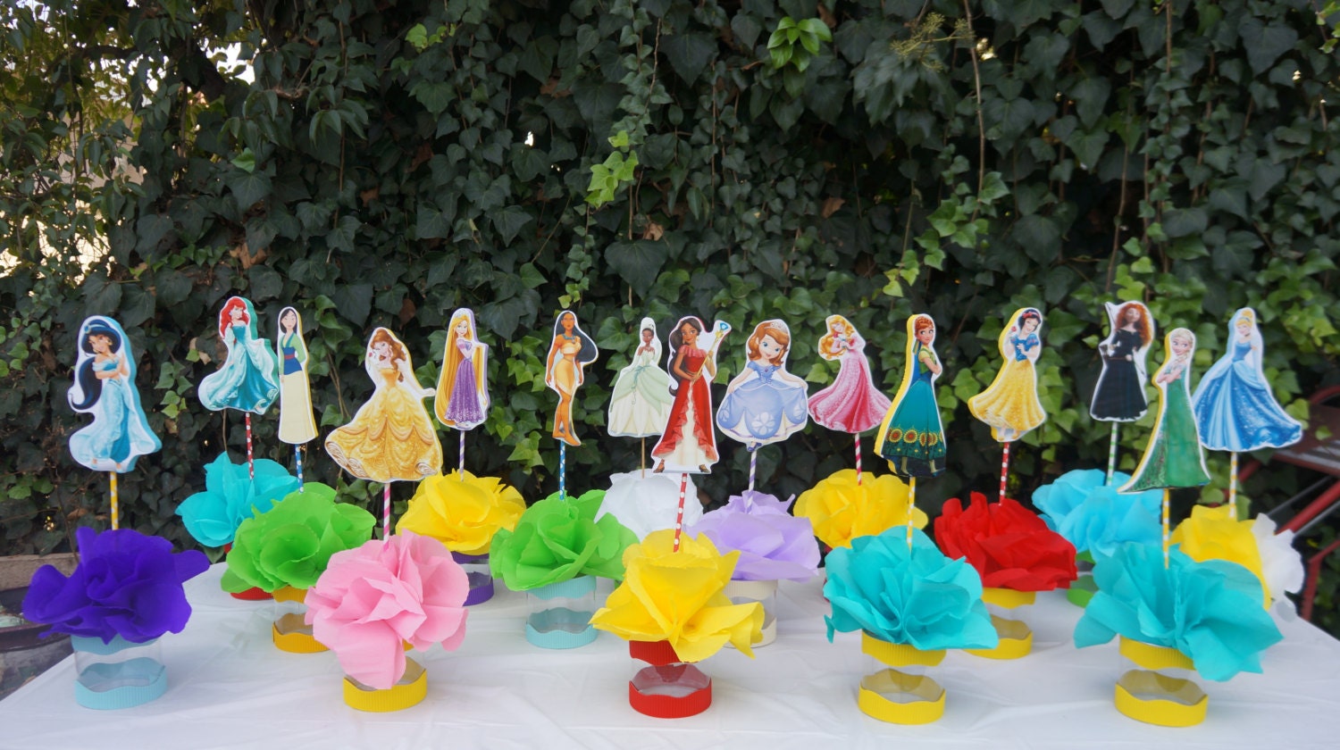 Disney Princess Table Centerpieces Desert Table Decorations | Etsy