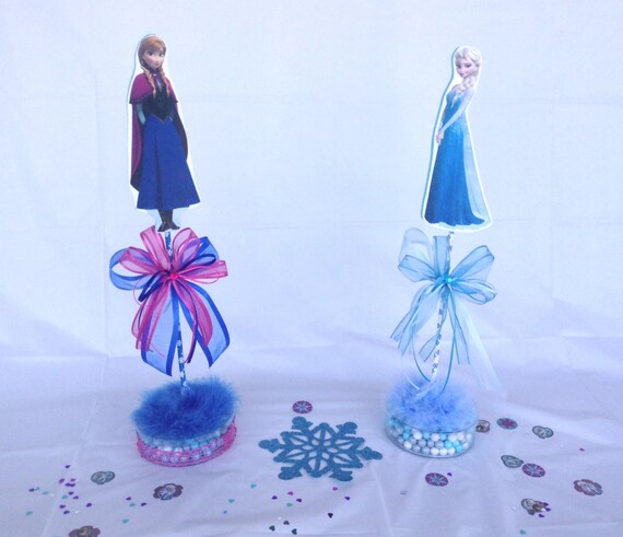 Disney Frozen Princess Elsa And Princess Anna Table Etsy