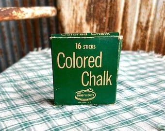 Vintage Box of Colored Chalk