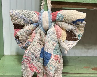Handmade Vintage Quilted Bow