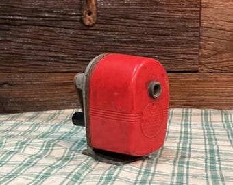 Vintage Midget Red Pencil Sharpener