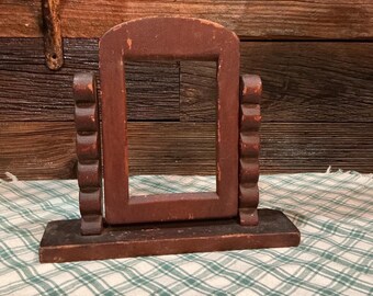 Vintage Wooden Frame on Stand Ornate Detail