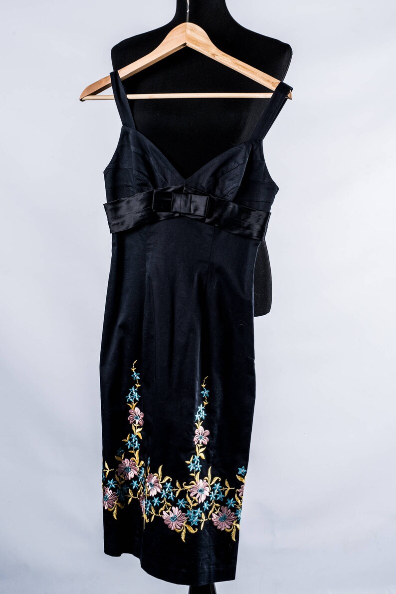 Vintage 90s Betsey Johnson Wiggle Dress Floral Betsey Johnson