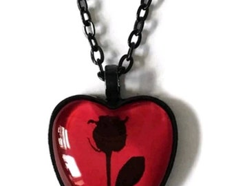 Depeche mode violator rose necklace goth horror Halloween cosplay