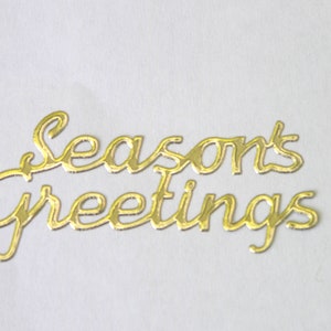 Blatt von 26 "Seasons Grüße" Aufkleber für Weihnachtskarten, Kalender oder jedes Handwerk Projekt + Sterne