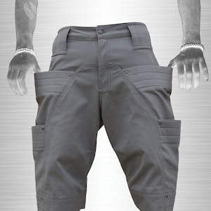 Festival mens short pants, Futuristic street wear, short pants with pockets, Alternative clothing, Festival wear, Invader, TUNKSA