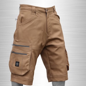 Mens shorts, zipped pockets cargo short, Techno futurist style, Summer festival cargo, Alternative style, Kargo, TUNKSA