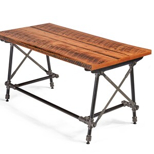 Industrial Desk With Pipe & Riveted Steel Legs - Etsy