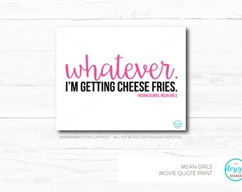 Mean Girls Movie Quotes Printables Digital File Only Six in | Etsy