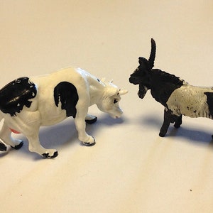Vintage 1970s Hong Kong plastic miniature farm animals