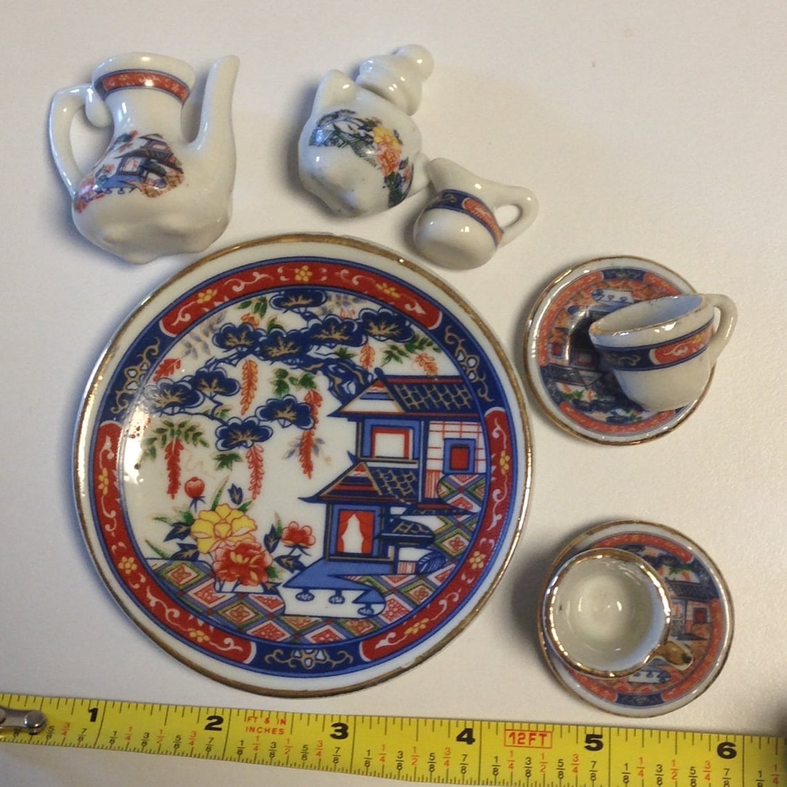 Miniature Japanese Porcelain Tea Set Circa 19471952 Etsy